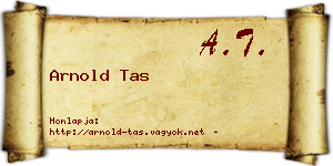 Arnold Tas névjegykártya